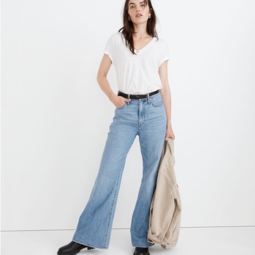 MADEWELL Baggy Flare Jeans in Cantwell Wash NWT Size 30